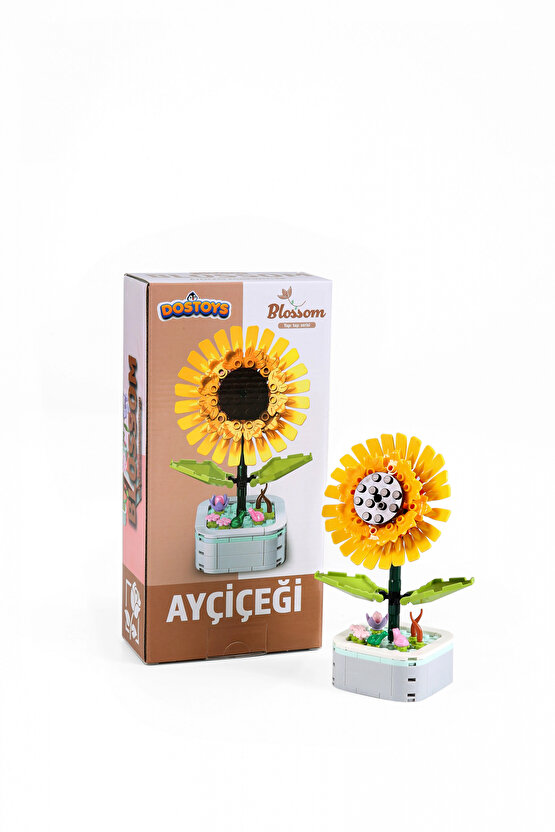 Mikro Blok Ayçiçeği Çiçek Lego - Lego Setleri Mini Lego - Çiçek Lego - Blossom Çiçek Lego