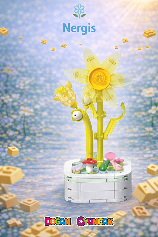 Mikro Blok Kristal Nergis Çiçek Lego - Lego Setleri Mini Lego - Çiçek Lego - Blossom Çiçek Lego