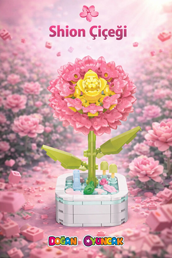 Mikro Blok Shion Çiçeği Çiçek Lego - Lego Setleri Mini Lego - Çiçek Lego - Blossom Çiçek Lego