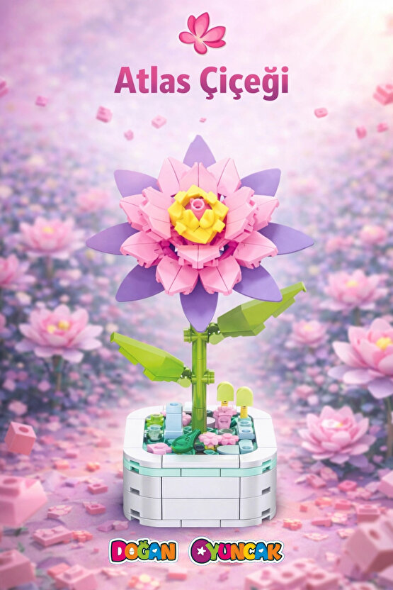 Mikro Blok Atlas Çiçeği Çiçek Lego - Lego Setleri Mini Lego - Çiçek Lego - Blossom Çiçek Lego