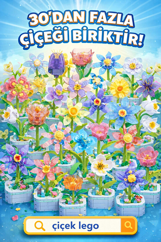 Mikro Blok Gardenya Çiçek Lego - Lego Setleri Mini Lego - Çiçek Lego - Blossom Çiçek Lego