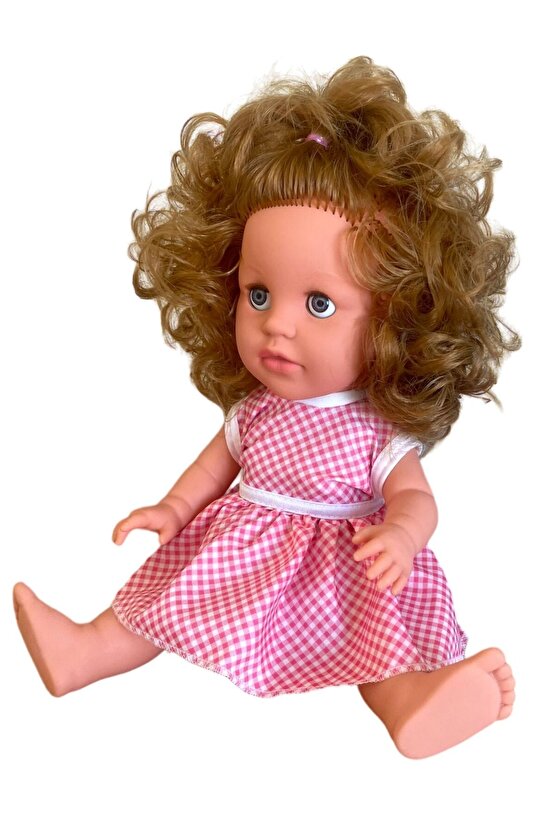 Sakura Kutulu Türkçe Konuşan Kahverengi Saçlı Et Bebek Oyuncak (35 CM)