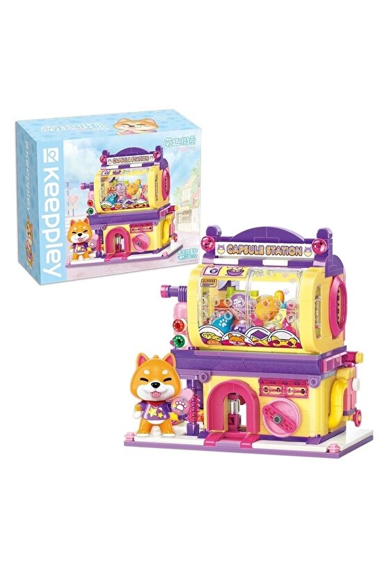 Mikro Blok Shiba Inu Gashapon Machine Kapsül Oyuncak Dükkanı 435 Parça - Lego Setleri - Keeppley Min