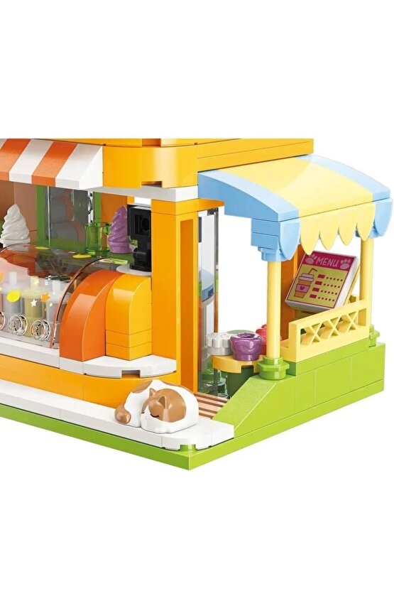 Mikro Blok Meyve Suyu Dükkanı 315 Parça - Lego Setleri - Keeppley Mini Lego - Keeppley Lego - Mikro