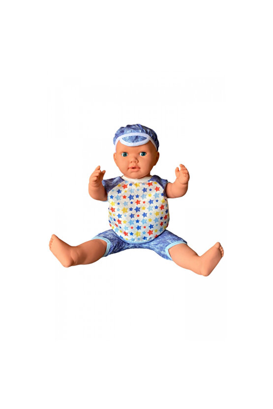 Oynar Gözlü Türkçe Konuşan Berke Kel Et Bebek 60 Cm. - Konuşabilen Bebek - Kel Büyük Bebek