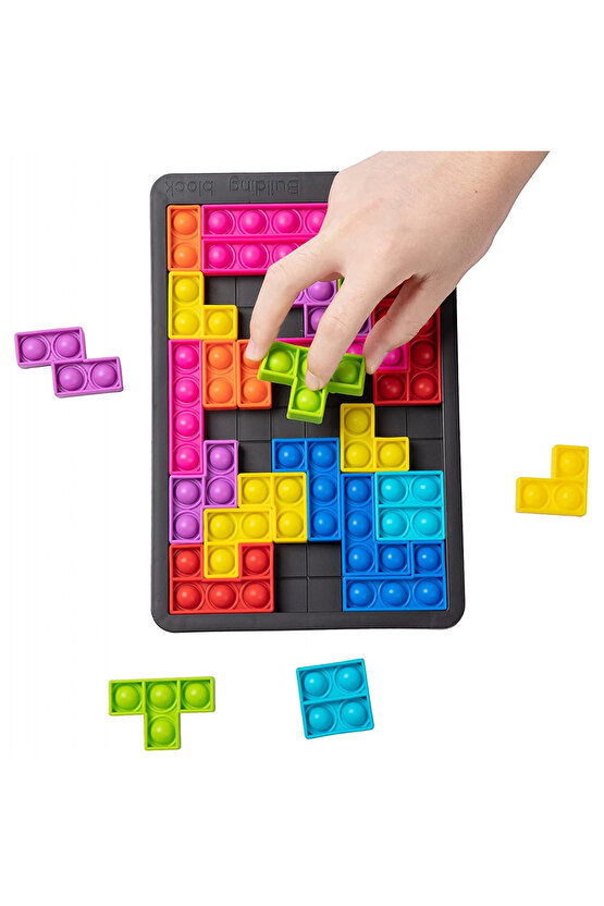 Tetris Popit - Puzzle Popit - Slicon Puzzle Building BlocksPopit - Popit Oyuncak - Stres Oyuncak - S