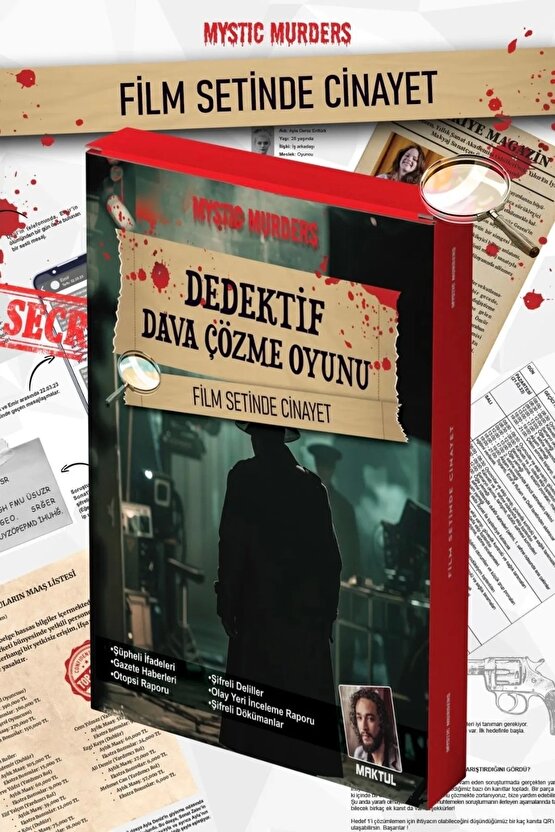 Film Setinde Cinayet Dedektif Oyunu - Dava Çözme Oyunu - Suç Çözme Oyunu - Cinayet Oyunu Cinayet Çöz