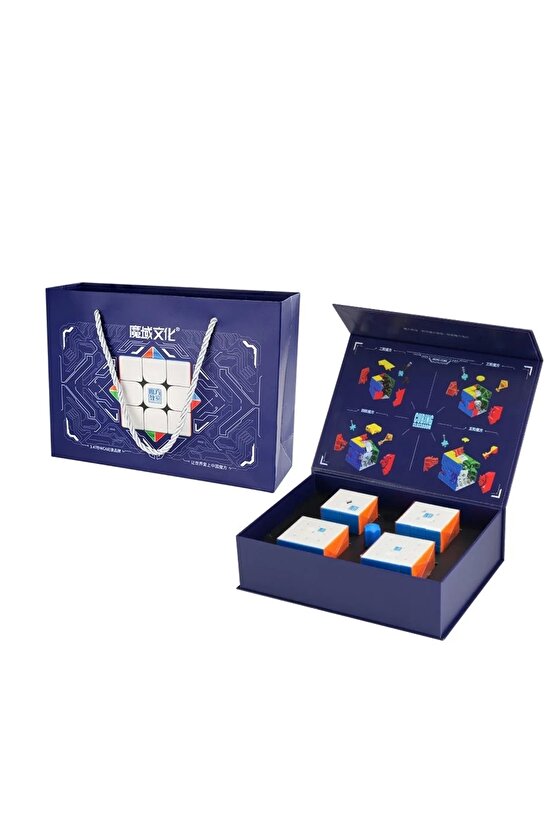 Orijinal MoYu Meilong 2x2 3x3 4x4 5x5 Manyetik Küp Kutulu - Moyu Speed Cube - Moyu Piramit Zeka Küpü