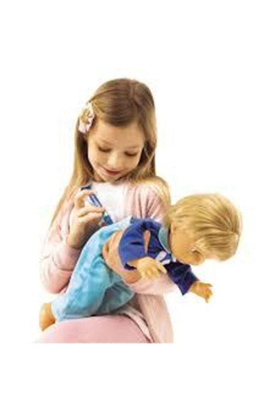 Çok Hastayım | 42 cm Hasta Et Bebek + Doktor Aksesuar Seti | Yanakları Kızaran Bebek