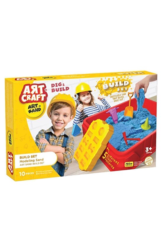 Inşaat Seti Kinetik Oyun Kumu (750 Gr.) - Art Craft Kinetik Kum Seti - Oyun Kumu - Art Sand Kumu