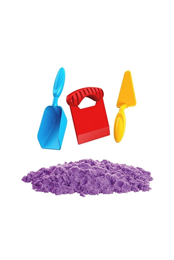 Aksesuarlı Mor Kinetik Oyun Kumu (1000 Gr.) - Art Craft Kinetik Kum Seti - Oyun Kumu - Art Sand Kumu