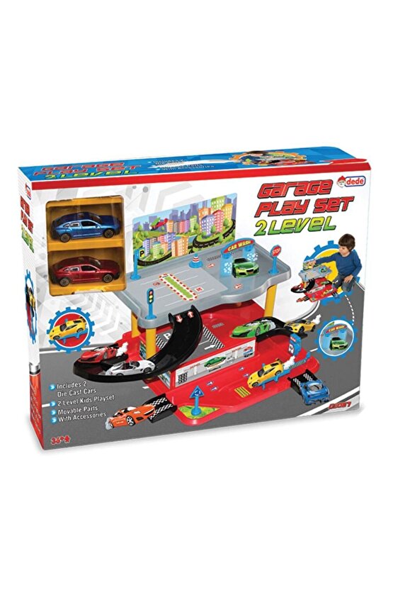2 Katlı Garaj Oyun Seti - Otopark Seti - Araba Seti - Hotwheels Seti - Istasyon