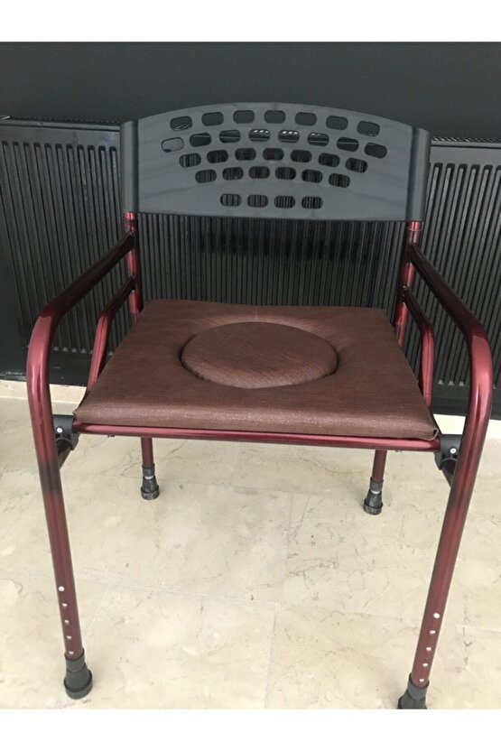 Deri Döşeme Hasta Klozeti Sandalyesi