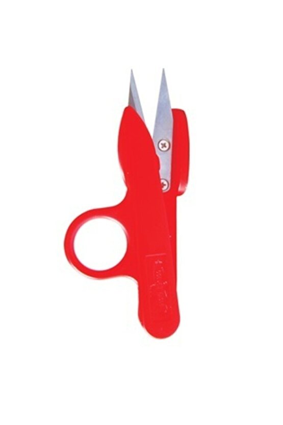 Kırmızı Yaylı Tekstil Iplik Temizleme Makası 12 Cm