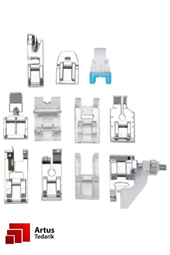 Ev Tipi Aile Dikiş Makinesi Ayak Seti Singer Janome Pfaff Zetina 11 Parça