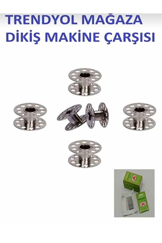 Singer Beko Zetina Janome brother dikiş makine mekik 6 adet masura 1490 numara 1 paket iğnesi