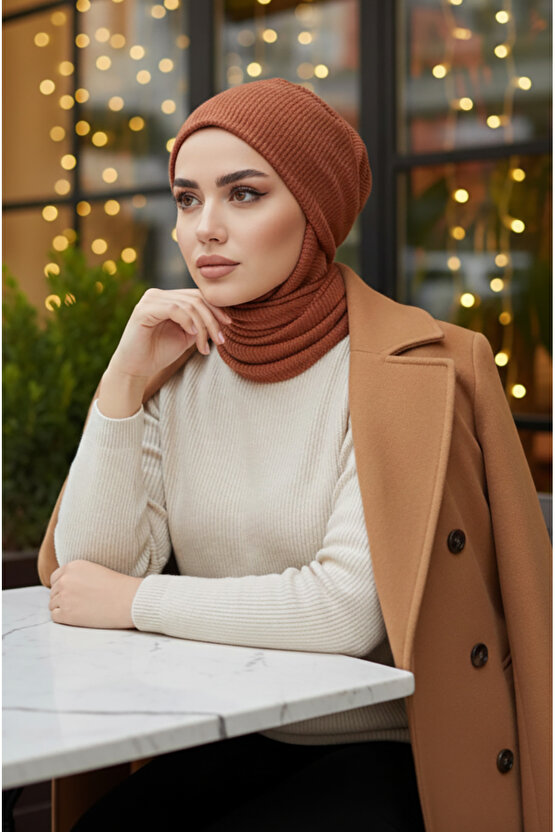 Taba Kışlık Kelebek Bone Şal