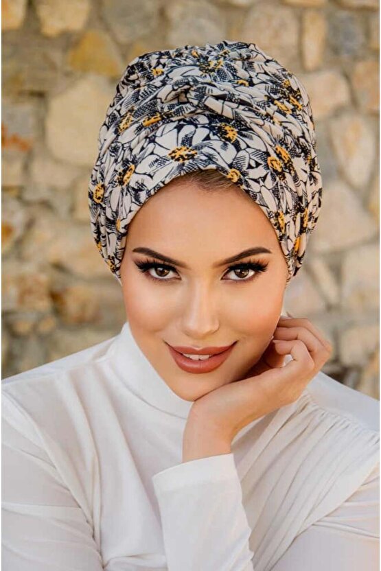 Papatya Desen Burgu Detaylı Bone