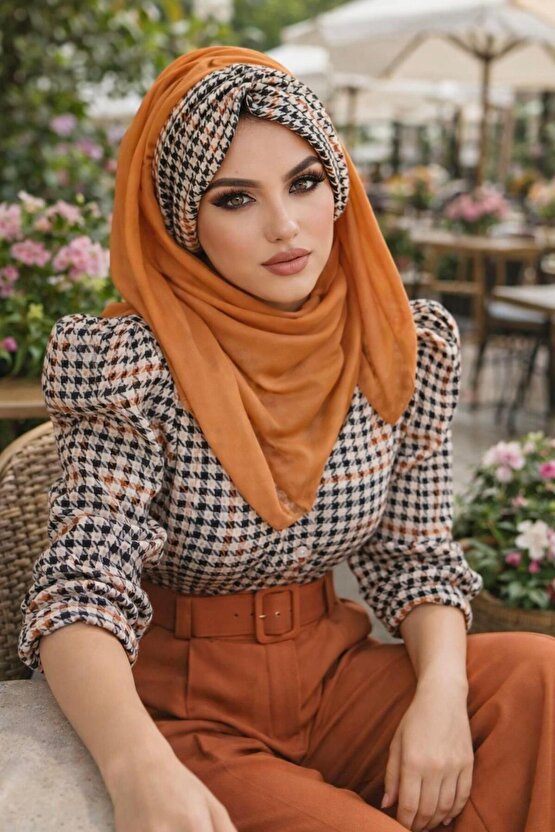 Taba Kazayağı Kışlık Hazır Şal