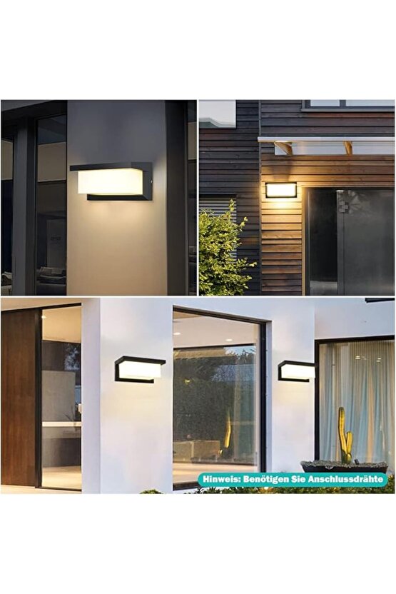 Elektrikle Çalışır, 30 Watt 3200 Kelvin İç ve Dış Mekan Aplik, Bahçe, Kapı Girişi, Balkon Armatürü