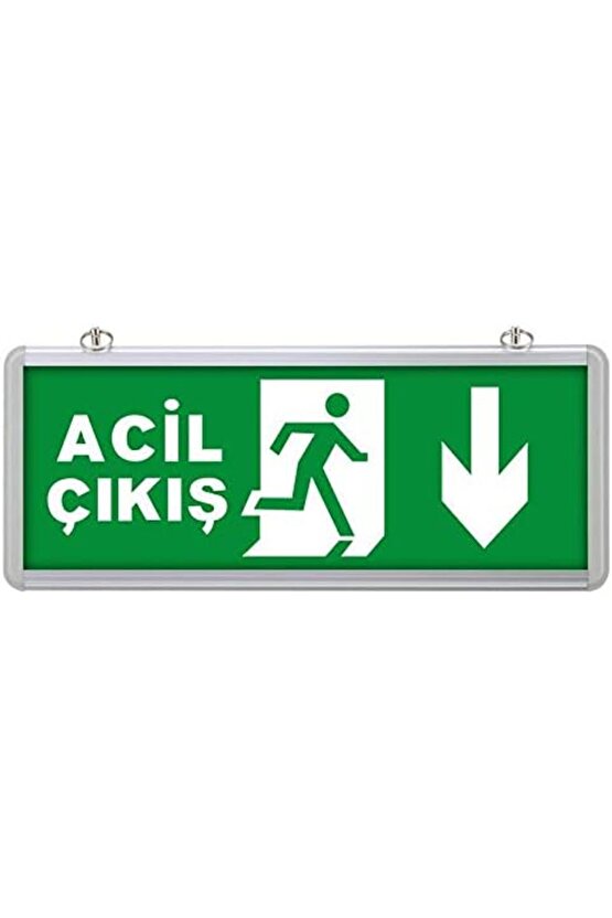 Aşağı - İleri Acil Çıkış Levhası, 3 Saat Şarjlı, Elektrikle Çalışır, 3 Watt Ledli EXIT Çıkış Levhası
