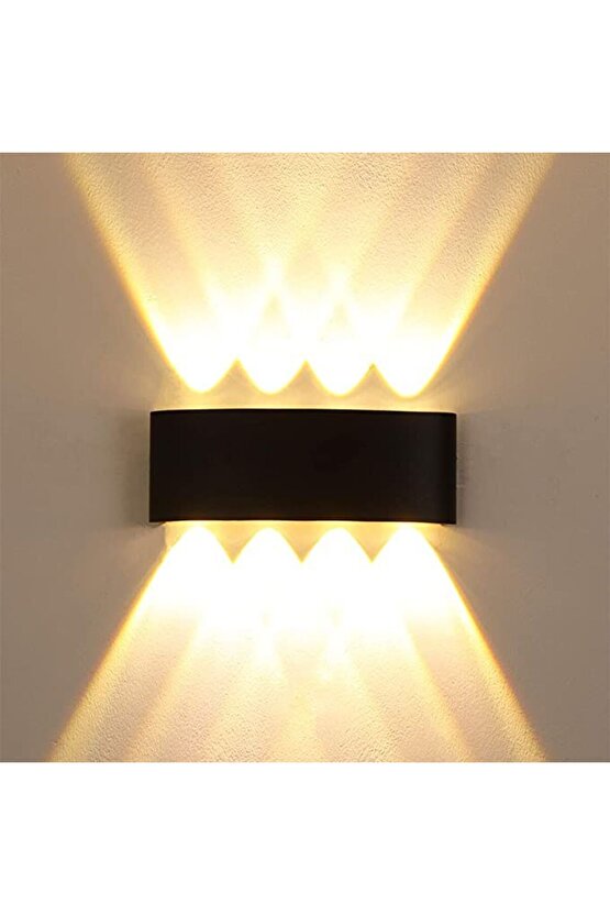 15 Watt, Amber Işık Ledli, Çok Kaliteli İç ve Dış Mekan Aydınlatma Armatürü, Led Bahçe Duvar Apliği