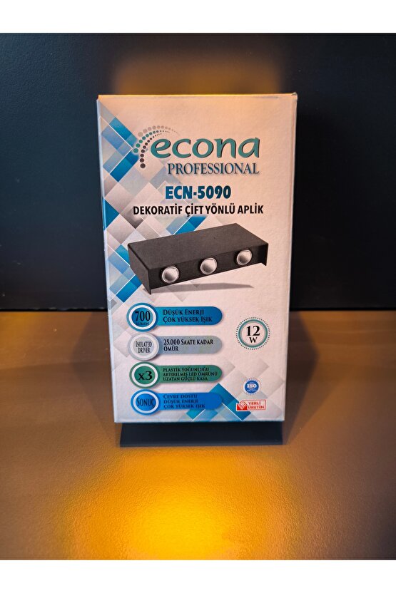 ÇİFT YÖNLÜ DEKORATİF DUVAR APLİK 12WATT AMBER RENK