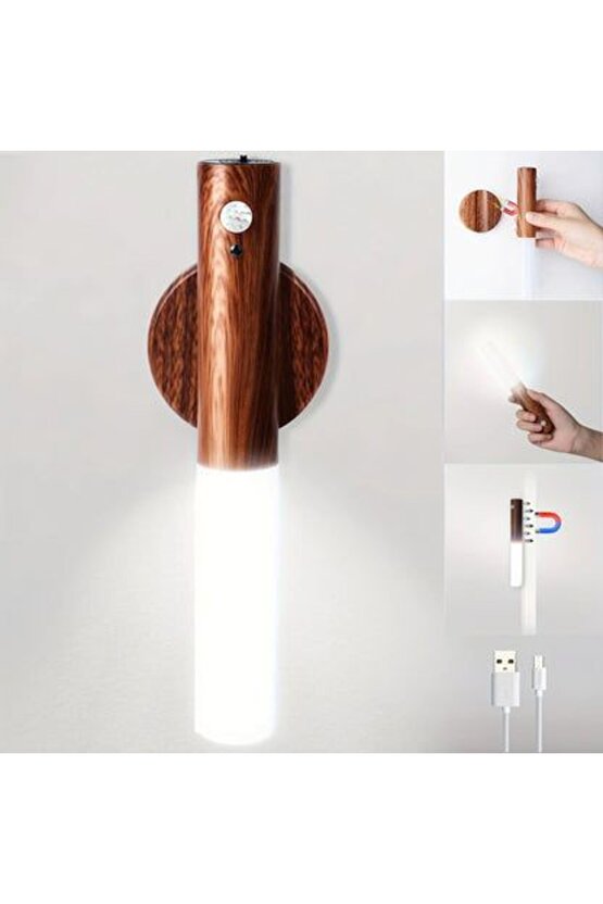 Şarjlı, Sensörlü, Taşınabilir, Magnetli, Çok Amaçlı Led Aplik, Sarjlı Duvar, Masa Üstü, Gece Lambası