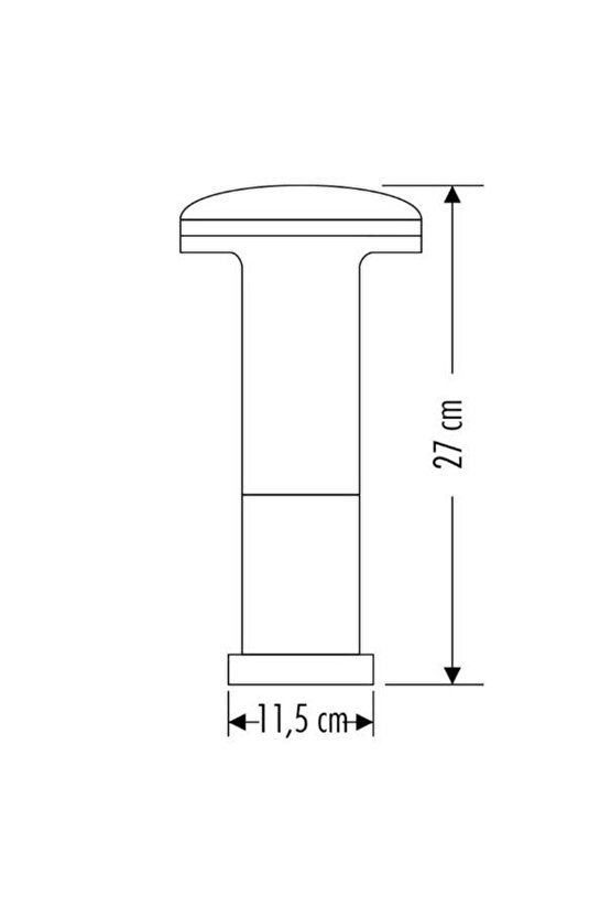 CT-7016 E27 27cm Siyah Napoli Bahçe Armatürü