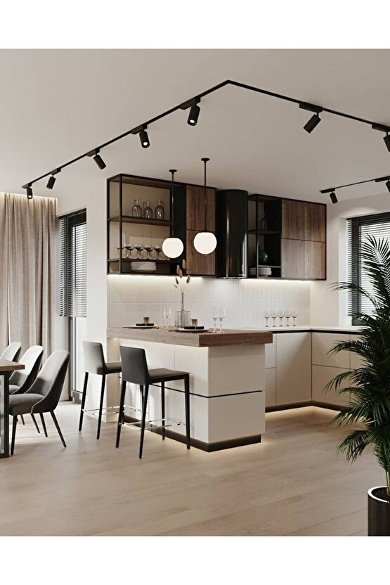 30 Watt Birinci Sınıf Siyah Kasa Ray Spot, 2700 Lümen Modern Ultra Kaliteli Ray Spot