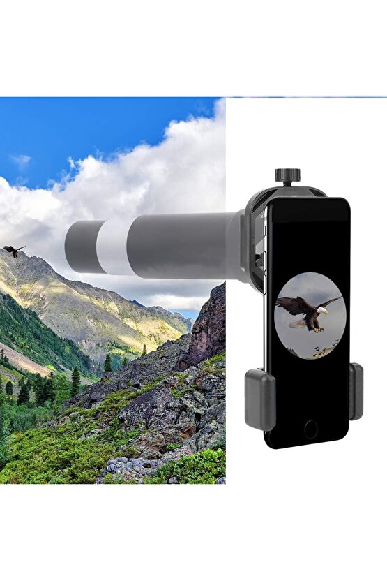 Dürbün Teleskop Mikroskop Için Telefon Bağlantı Aparatı Universal Telefon Tutucu Adaptör