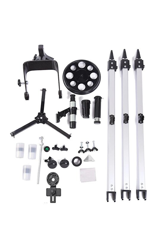 Reflektör Teleskop 76mm Diyafram 700mm Odak 35X-875X Zoom Ay & Güneş Filtresi+Telefon Tutucu+Tripod