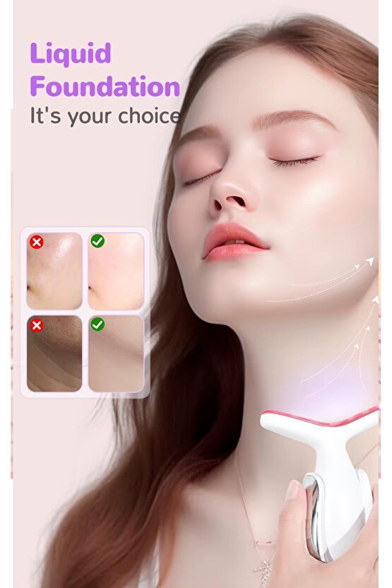 Yeni Nesil 7 Modlu LED Işıklı & EMS Mikro Akımlı Yüz Masaj Kırışıklık Gıdık Giderici Güzellik Cihazı