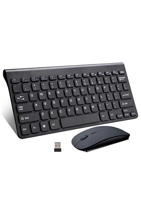 HEGİTECH X20 8 Tablet İçin Uyumlu Kablosuz Taşınabilir Q Klavye Ve Mouse Set Siyah