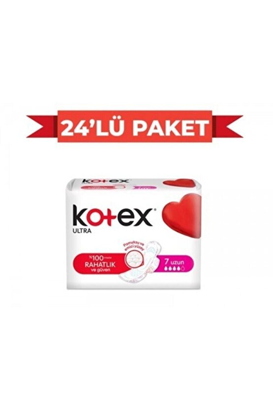 Kotex Ultra Uzun Hijyenik Ped 7li 7*24 ( 168 ) Adet