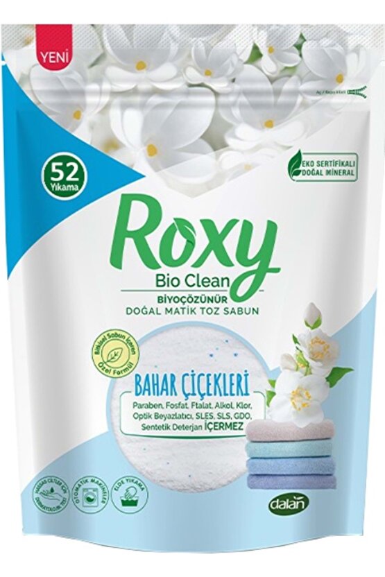 Roxy Bio Clean Matik Sabun Tozu 1.6Kg Bahar Çiçekleri (52 Yıkama)