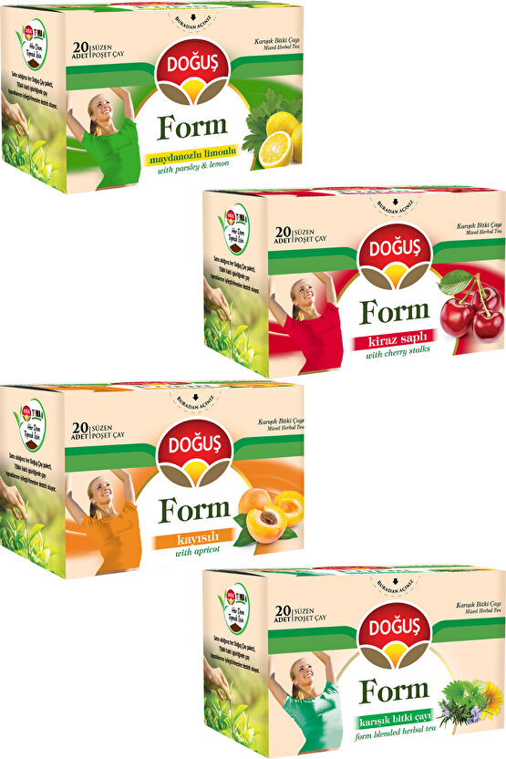 Form Yeşil Çaylı Tarçınlı Bitki Çayı 20’li X 12 Adet