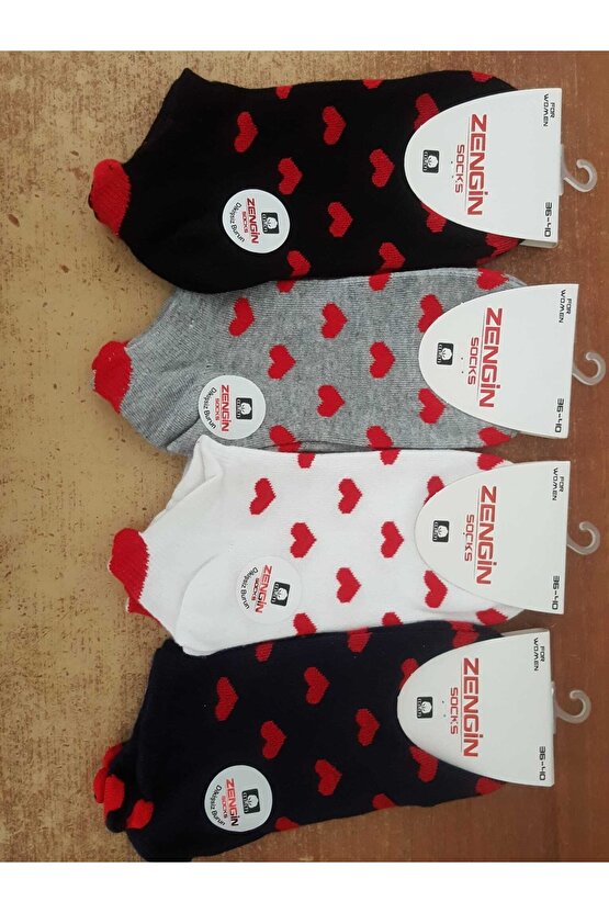 Çorap Socks Coton 4 Adet Dikişsiz Burun Beden 36-40