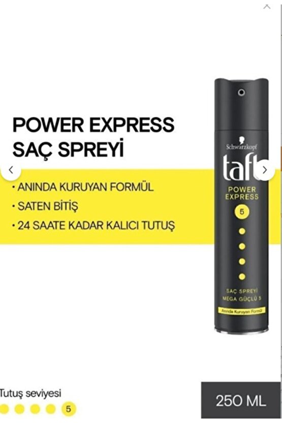 Saç Spreyi 250 Ml Power Express Yeni