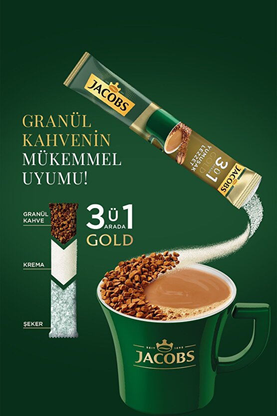 3ü 1 Arada Gold Yumuşak Içim Karışım Kahve 10lu Paket