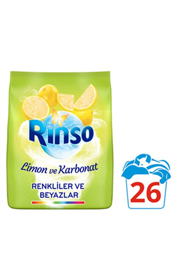 Limon ve Karbonat Renkliler ve Beyazlar İçin Toz Çamaşır Deterjanı 4 kg 26 Yıkama