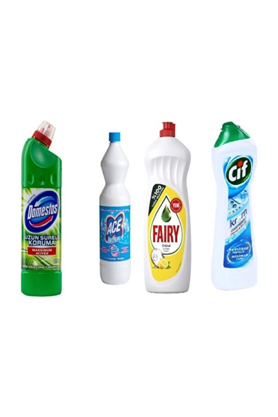 750 Ml+ Ace 1 lt + Fairy 650 ml + Cif Krem 500 ml
