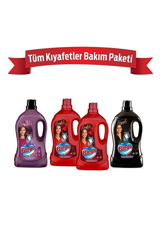 Matik Sıvı Bakım Çamaşır Deterjanı Tüm Kıyafetler 4 L 4lü