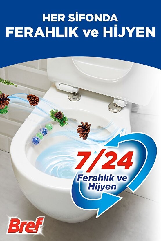 Wc Power Aktiv Duopack Katı Tuvalet Bloğu 3 Çam 2 Okyanus, 5 X 2li Paket