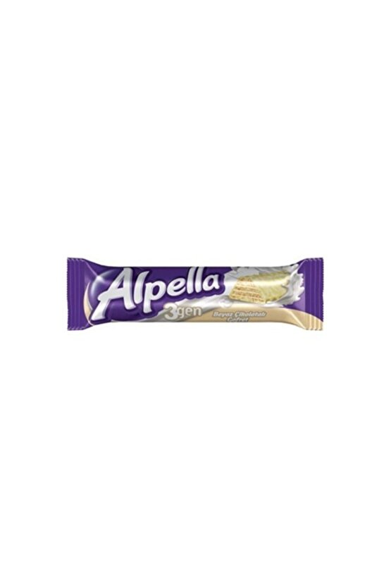 Alpella 3gen Beyaz Çikolatalı Gofret 32 gr