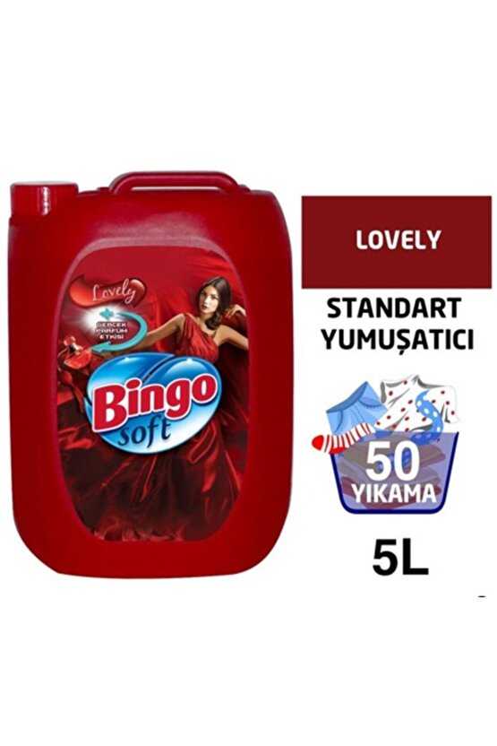Soft Sıvı Çamaşır Yumuşatıcı Lovely 5 lt 4 Adet