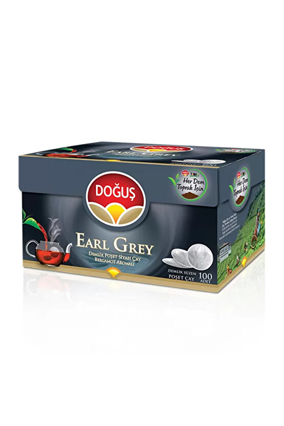 Earl Grey Demlik Poşet Çay Bergamotlu 3.2 g x 100 Adet