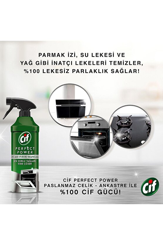Power Perfect Fırın Ocak Mangal için Sprey Temizleyici 435 ml