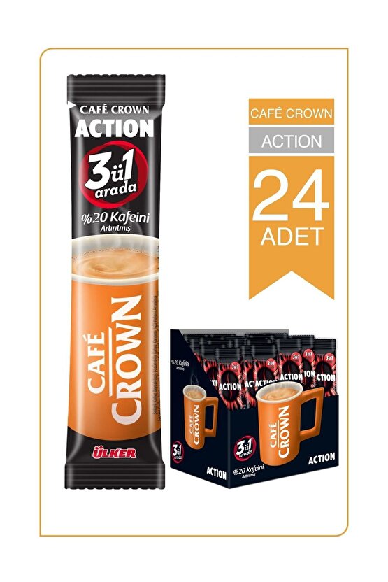 Cafe Crown 3 Ü 1 Arada Action 18 Gr (24 Adet)