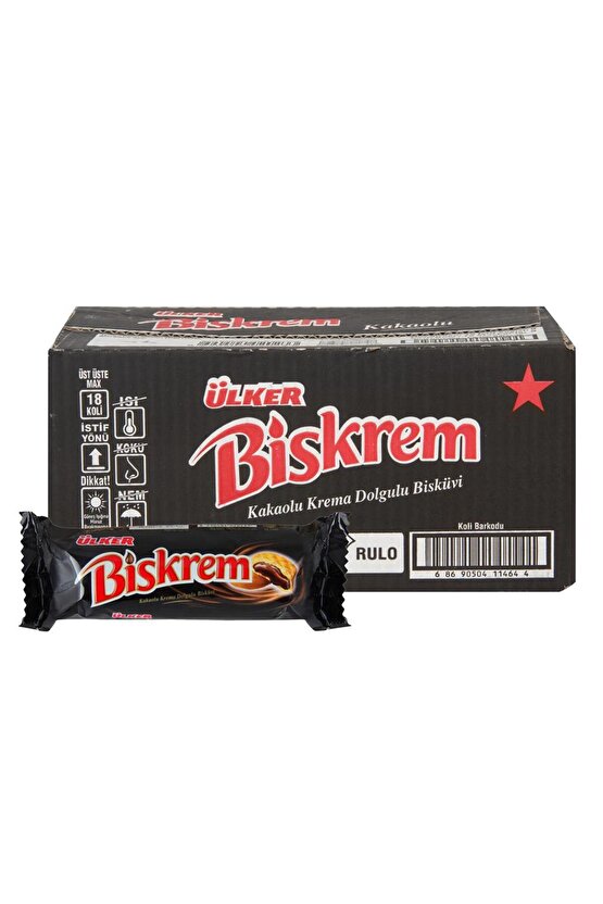 Biskrem Kakao Kremalı Bisküvi 100 g x 18 Adet